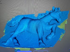 scan 3D cheval